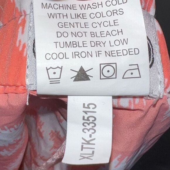 Mud Pie Silky Shorts in Peach / White - Picture 8 of 10